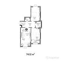 ЖК Nauryz Park — 1-ком 1 м² (null)