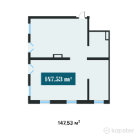 ЖК Центральный на Тулебаева — 1-ком 147.5 м² (от 271,455,200 тг)