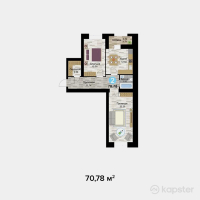 ЖК Номад — 1-ком 70,8 м² (null)