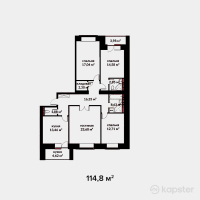 ЖК Manhattan — 4-ком 114.8 м² (от 30,996,000 тг)