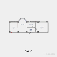 КД Park House — 2-ком 47.2 м² (от 16,992,000 тг)