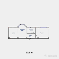 КД Park House — 2-ком 50.8 м² (от 18,288,000 тг)