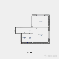 КД Park House — 2-ком 60 м² (от 21,600,000 тг)