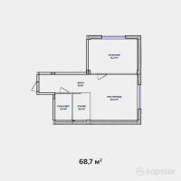 КД Park House — 2-ком 68.7 м² (от 24,732,000 тг)