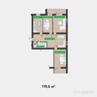 ЖК Aktobe Towers-2 — 3-ком 119.6 м² (от 29,900,000 тг)