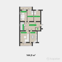 ЖК Aktobe Towers-2 — 4-ком 144.9 м² (от 36,175,000 тг)