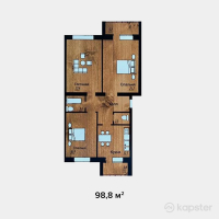 ЖК Grand Aktobe — 3-ком 98.8 м² (от 26,676,000 тг)