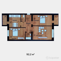 ЖК Жибек Жолы — 3-ком 92,2 м² (null)