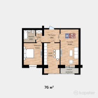 ЖК Яссауи — 2-ком 76 м² (от 18,240,000 тг)