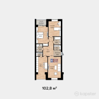 ЖК Яссауи — 3-ком 102.8 м² (от 24,672,000 тг)