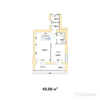 ЖК Альфа Бета — 1-ком 48,9 м² (null)