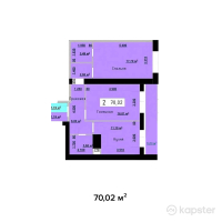ЖК Альфа Бета — 2-ком 70 м² (null)
