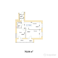 ЖК Альфа Бета — 2-ком 70 м² (null)