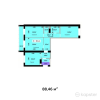 ЖК Альфа Бета — 3-ком 88,5 м² (null)