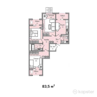 ЖК O-Jet — 3-ком 83.5 м² (от 38,000,015 тг)