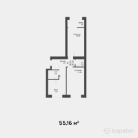 ЖК Шанырак — 2-ком 55,2 м² (null)