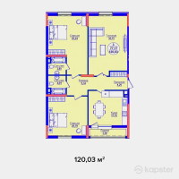 ЖК AQ ORDA — 3-ком 120 м² (от 46,211,550 тг)