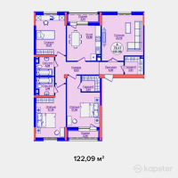 ЖК AQ ORDA — 4-ком 122.1 м² (от 47,004,650 тг)