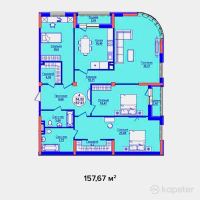 ЖК AQ ORDA — 4-ком 157.7 м² (от 60,702,950 тг)