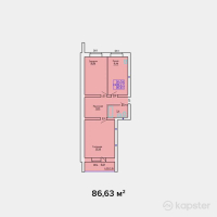 ЖК TOMIRIS — 2-ком 86.6 м² (от 20,791,200 тг)