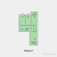 ЖК TOMIRIS — 3-ком 113.6 м² (от 27,268,800 тг)