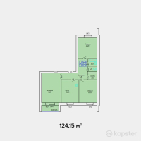 ЖК TOMIRIS — 3-ком 124.2 м² (от 29,796,000 тг)