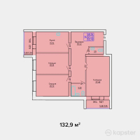 ЖК TOMIRIS — 3-ком 132.9 м² (от 31,896,000 тг)