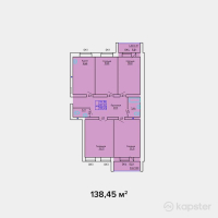 ЖК TOMIRIS — 4-ком 138.5 м² (от 33,228,000 тг)