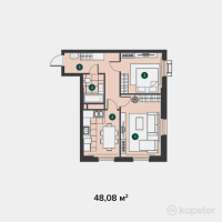 ЖК Tulip Residence — 2-ком 56.3 м² (от 18,009,700 тг)