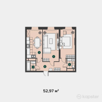 ЖК Tulip Residence — 2-ком 72.3 м² (от 23,120,000 тг)