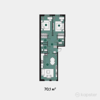 ЖК Tulip Residence — 3-ком 89 м² (от 28,483,500 тг)