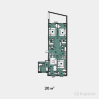 ЖК Tulip Residence — 4-ком 121.3 м² (от 38,825,700 тг)