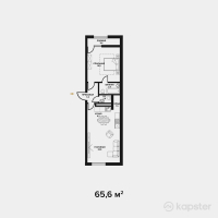 ЖК Табысты — 2-ком 65.6 м² (от 22,960,000 тг)