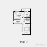 ЖК Самал — 4-ком 128.1 м² (от 35,219,500 тг)