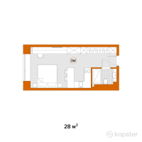 Апарт-отель YE`S Астана — 1-ком 28 м² (от 25,200,000 тг)