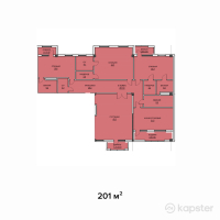 ЖК Royal Expo Apartments — 4-ком 201 м² (от 130,650,000 тг)