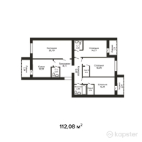 ЖК Baiterek — 4-ком 112.1 м² (от 31,382,500 тг)