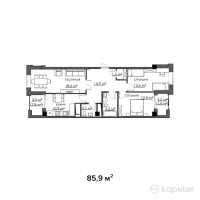 ЖК Таугуль — 3-ком 85.9 м² (от 24,052,000 тг)