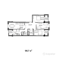 ЖК Таугуль — 4-ком 98.7 м² (от 27,636,000 тг)