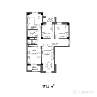 ЖК Таугуль — 4-ком 111.3 м² (от 31,164,000 тг)