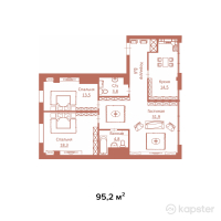 ЖК Амина — 3-ком 95,2 м² (null)