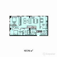 ЖК Golden Residence — 5-ком 157.8 м² (от 102,544,000 тг)