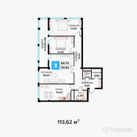 ЖК Kerim — 3-ком 113.6 м² (от 36,358,400 тг)