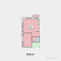 ЖК Барселона — 2-ком 55,8 м² (null)