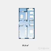 ЖК Dostyk — 3-ком 81.4 м² (от 27,060,000 тг)