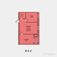 ЖК Орда — 2-ком 81,2 м² (null)