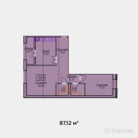 ЖК Орда — 2-ком 87,1 м² (null)