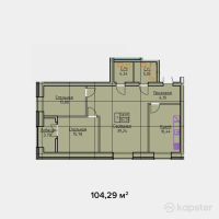 ЖК Орда — 3-ком 104,3 м² (null)