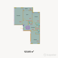 ЖК Shugyla — 3-ком 123.7 м² (от 54,406,000 тг)