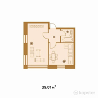 ЖК Assylkhan — 1-ком 39 м² (null)